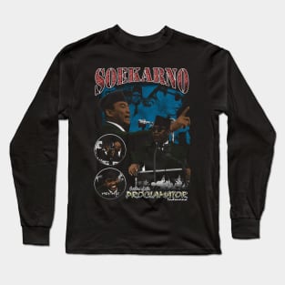 Soekarno president indonesia vintage 90s bootleg design Long Sleeve T-Shirt